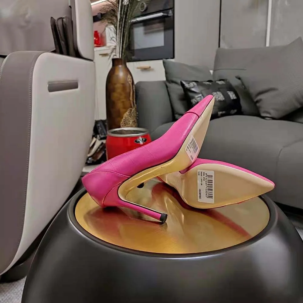 Jimmy Choo Cass 95 Tan Croc-Embossed Leather Pumps for Women in Pink