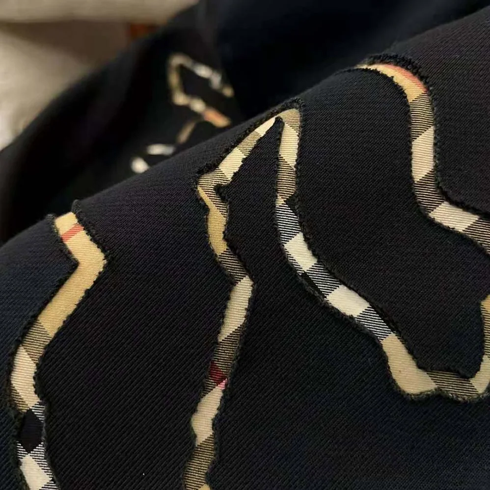 Burberry Check EKD Cotton Hoodie for Men in Black Burberry Check EKD Cotton Hoodie for Men in Black