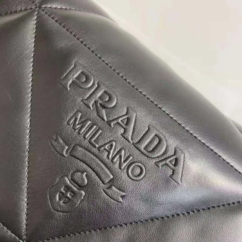 Prada Padded Nappa Leather Shoulder Bag for Women in Black