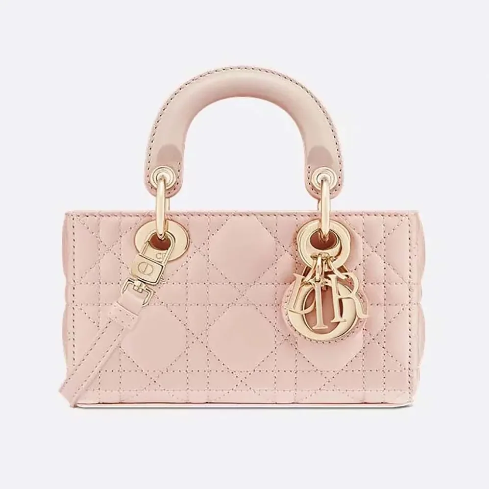 Dior Lady D-Joy Micro Bag Powder Pink Cannage Lambskin for Women