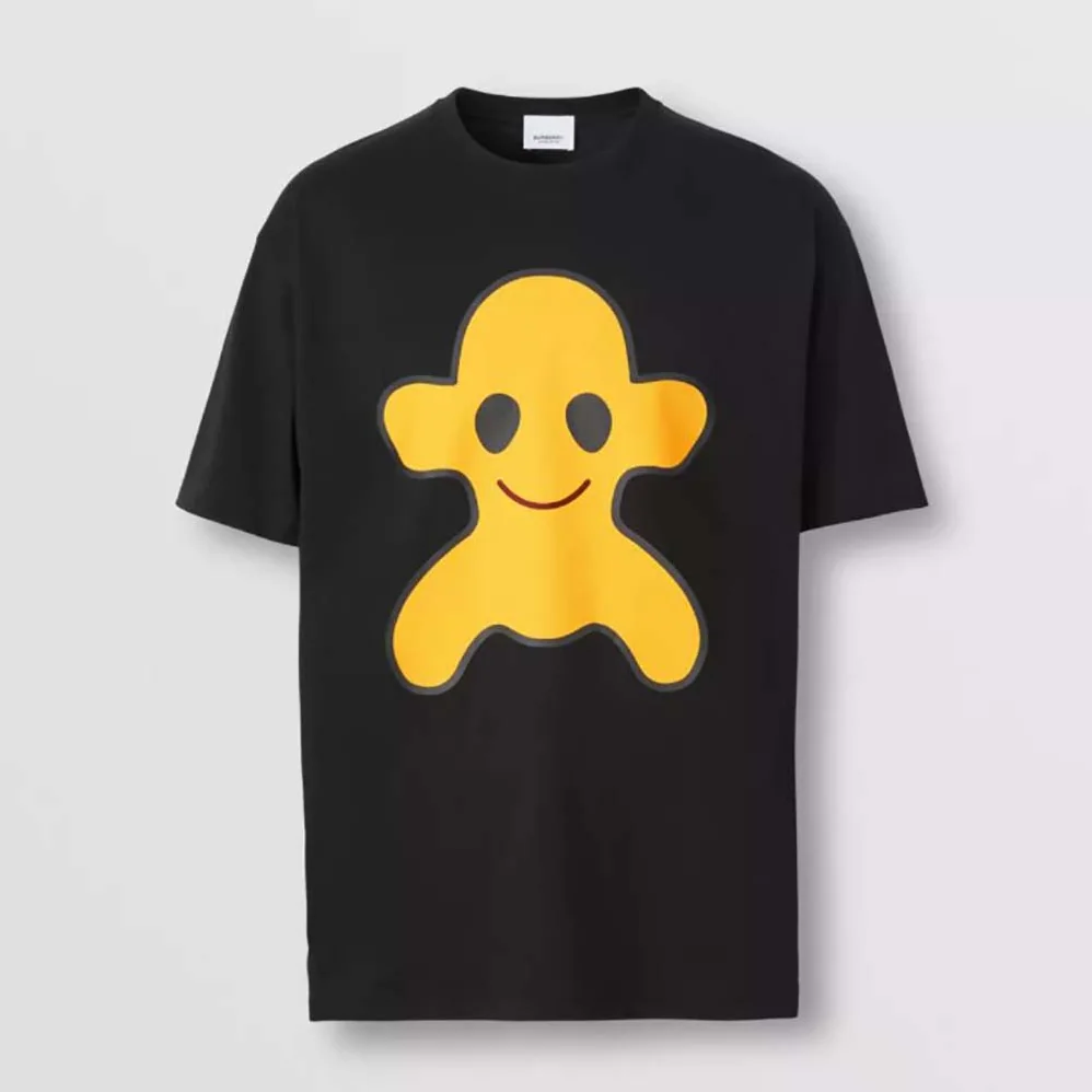 Burberry Monster Graphic Print Cotton Oversized T-shirt for Men in Black Burberry Monster Graphic Print Cotton Oversized T-shirt for Men in Black