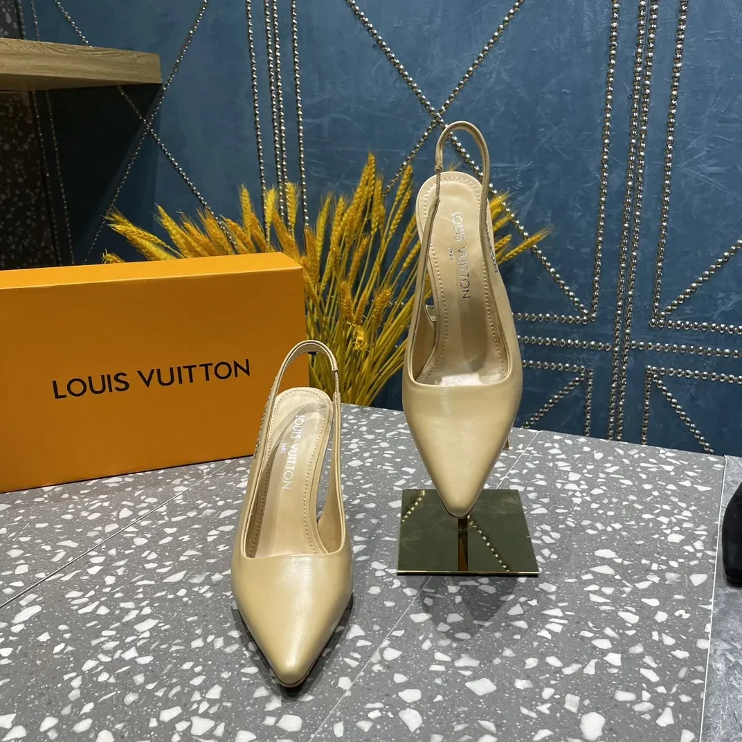 Louis Vuitton Sparkle Slingback Pump Beige