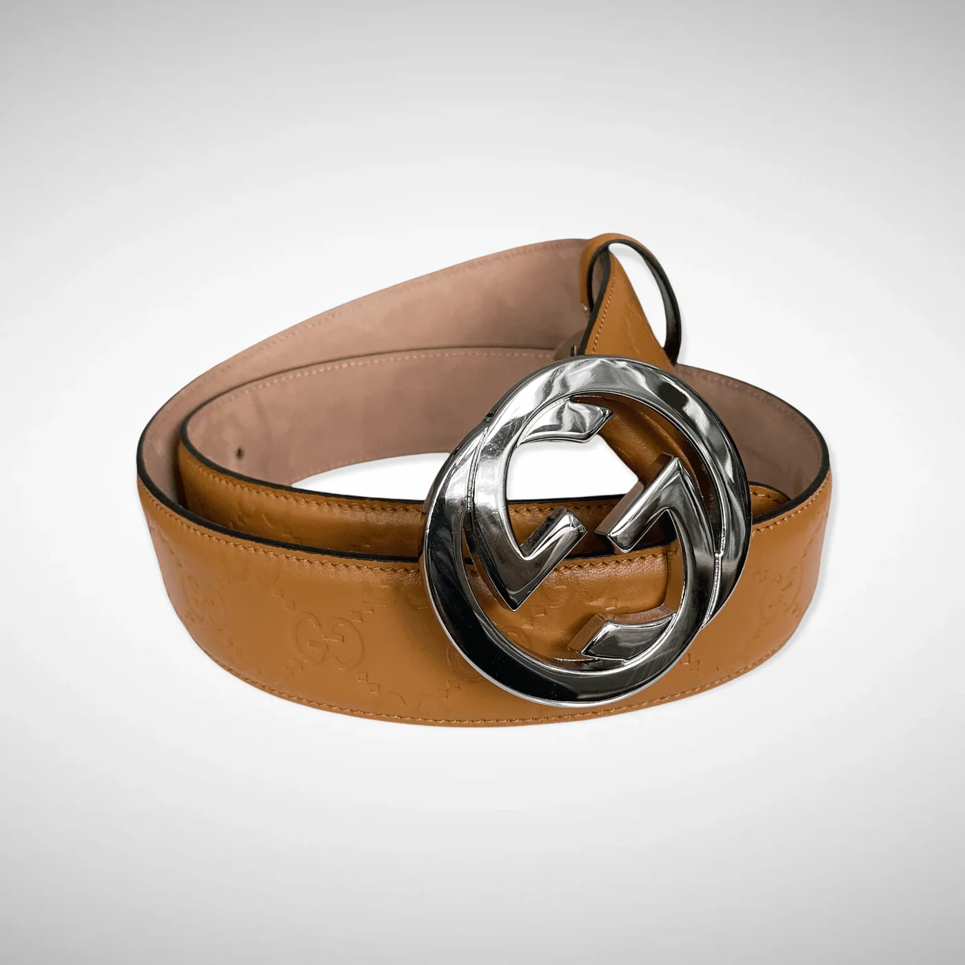 Signature Leather Belt Brown