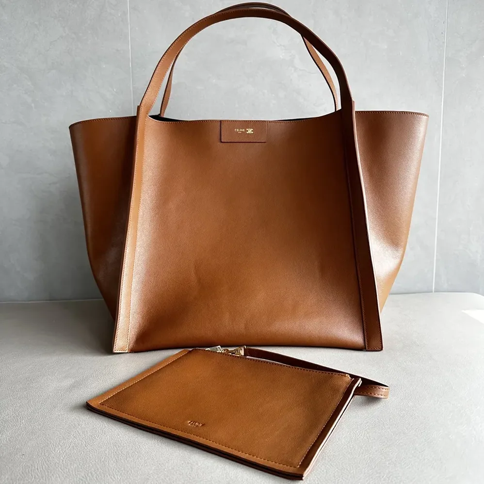 Celine Medium Cube Bag In Supple Calfskin for Women in Brown
