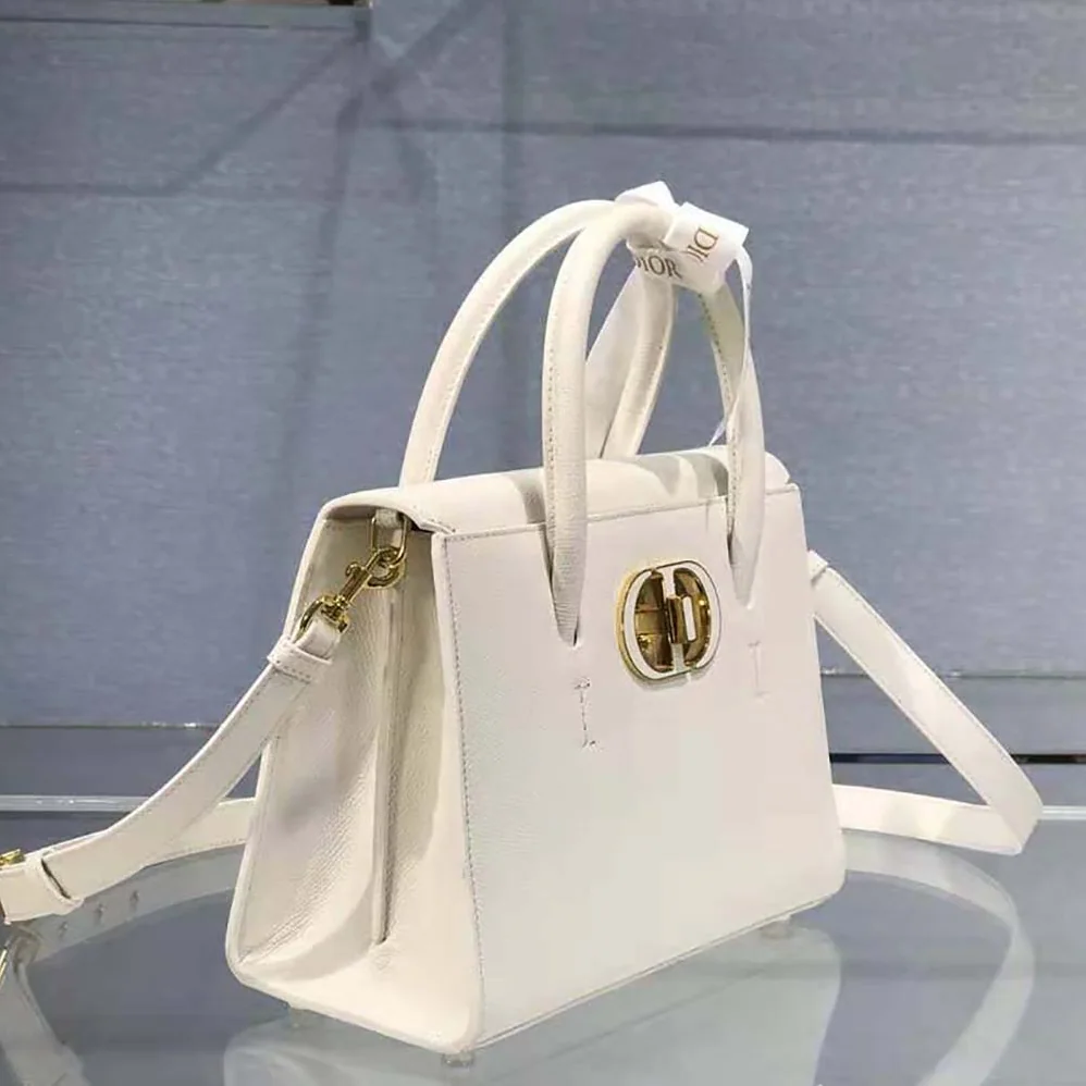 Dior Medium ST Honore Tote Latte Grained Calfskin for Women in White Dior Medium ST Honore Tote Latte Grained Calfskin for Women in White
