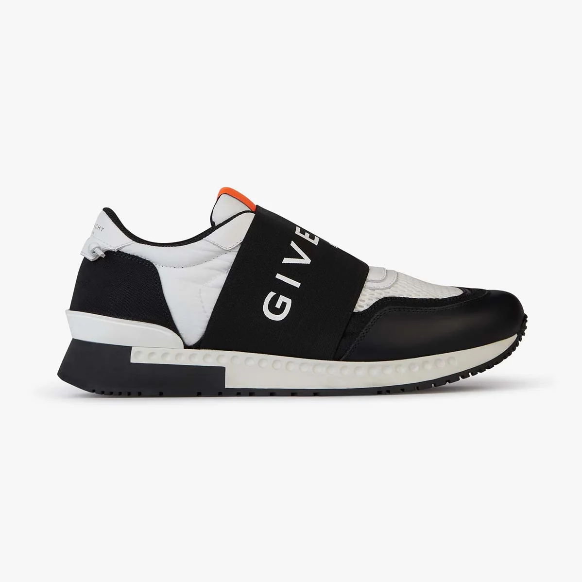 Givenchy Runner Elastic Sneakers in Leather and Nylon Shoes Black for Men