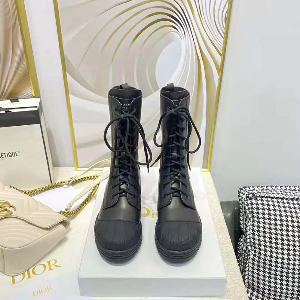 Dior Dioriron ankle Boot Black Rubber and Calfskin for Women