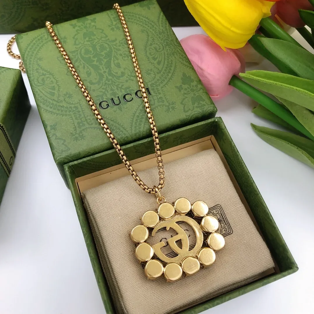 Square Crystal Necklace Gold