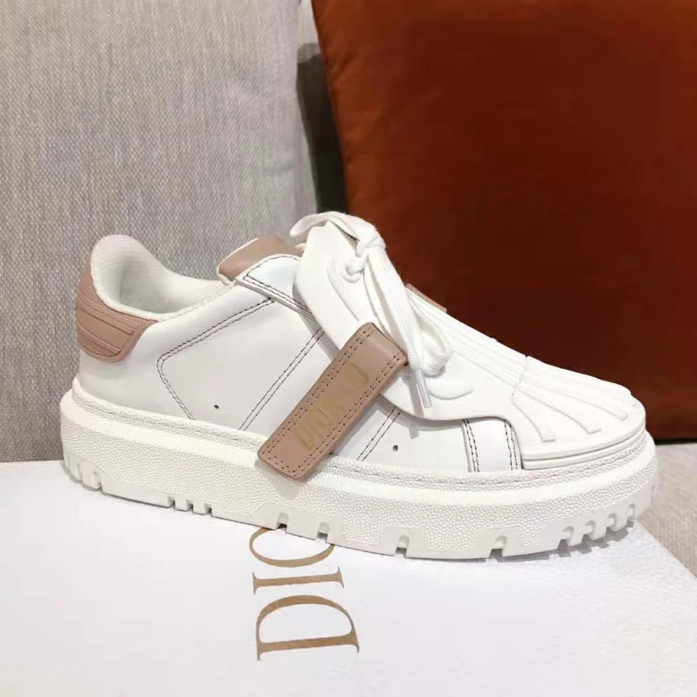 Dior Dior-id Sneaker White and Nude Calfskin and Rubber for Women Dior Dior-id Sneaker White and Nude Calfskin and Rubber for Women