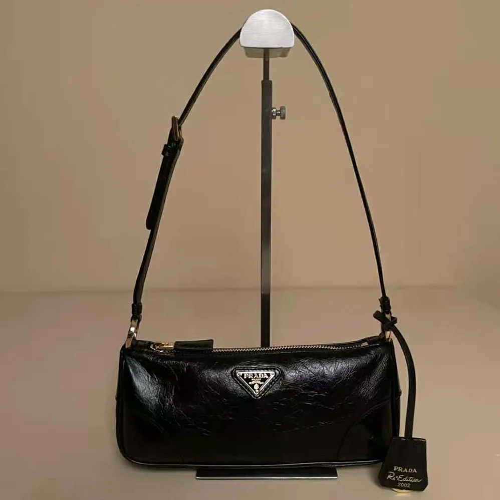 Prada Re-Edition 2002 Small Leather Shoulder Bag for Women