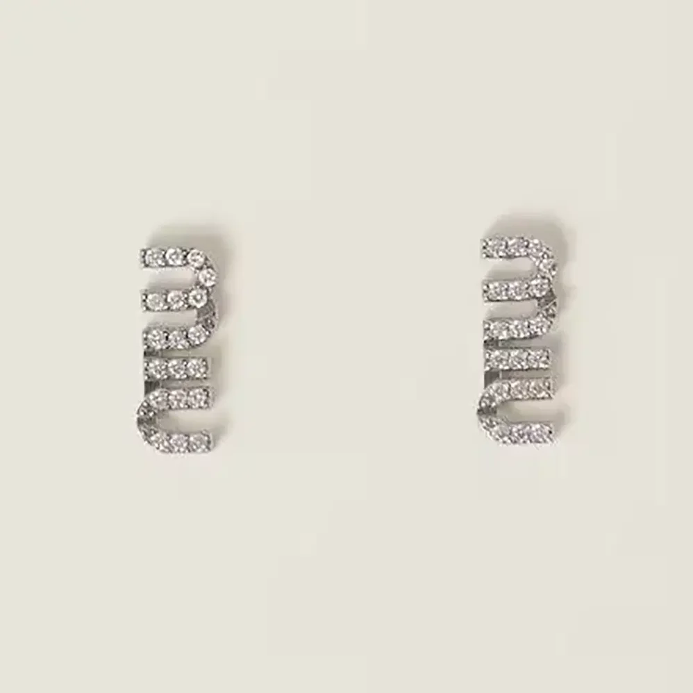 Miu Miu Metal Earrings with Crystals for Women Miu Miu Metal Earrings with Crystals for Women