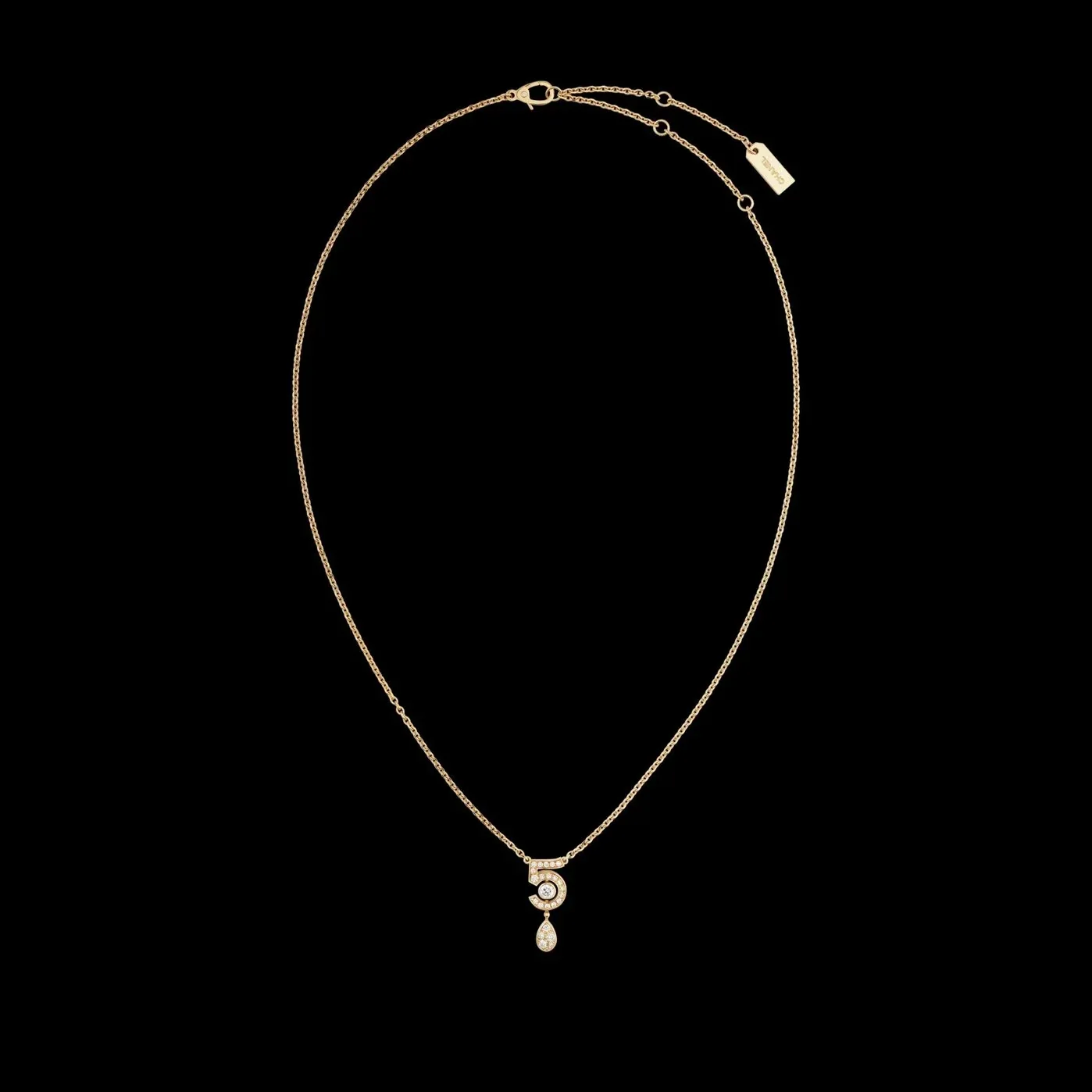 Chanel Eternal N°5 Necklace Beige Gold Chanel Eternal N°5 Necklace Beige Gold
