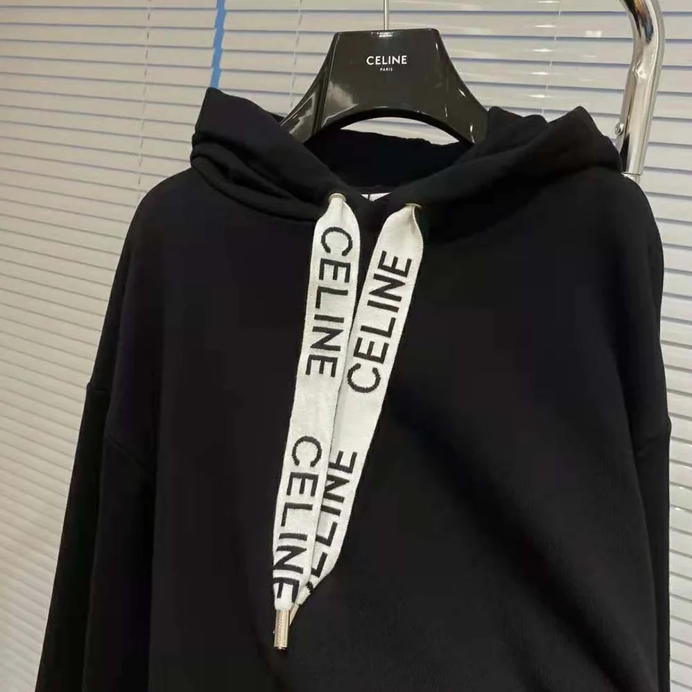 Celine Loose Celine Sweatshirt in Cotton Fleece for Women in Black Celine Loose Celine Sweatshirt in Cotton Fleece for Women in Black