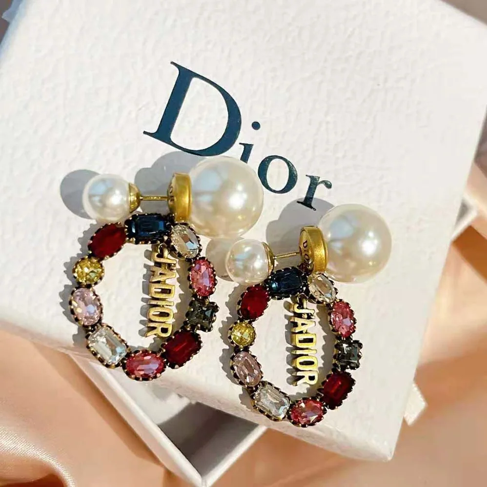 Dior Tribales Earrings Antique Gold for Women in Finish Metal Dior Tribales Earrings Antique Gold for Women in Finish Metal