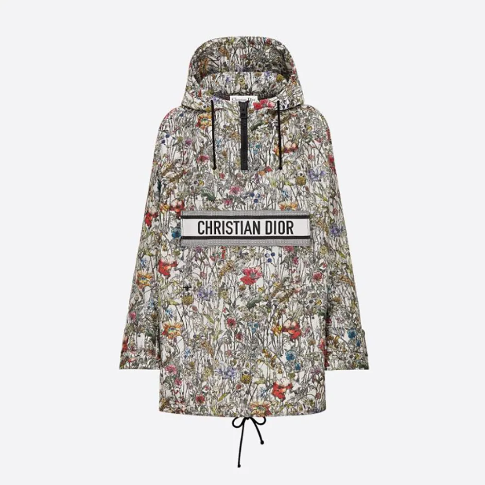 Dior Hooded Anorak Multicolor Technical Taffeta Jacquard for Women Dior Hooded Anorak Multicolor Technical Taffeta Jacquard for Women