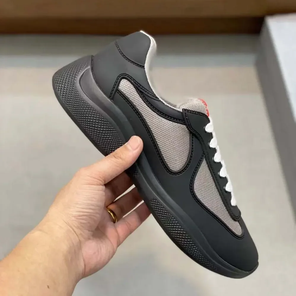 Prada America's Cup Soft Rubber and Bike Fabric Sneakers for Unisex in Black Prada America's Cup Soft Rubber and Bike Fabric Sneakers for Unisex in Black