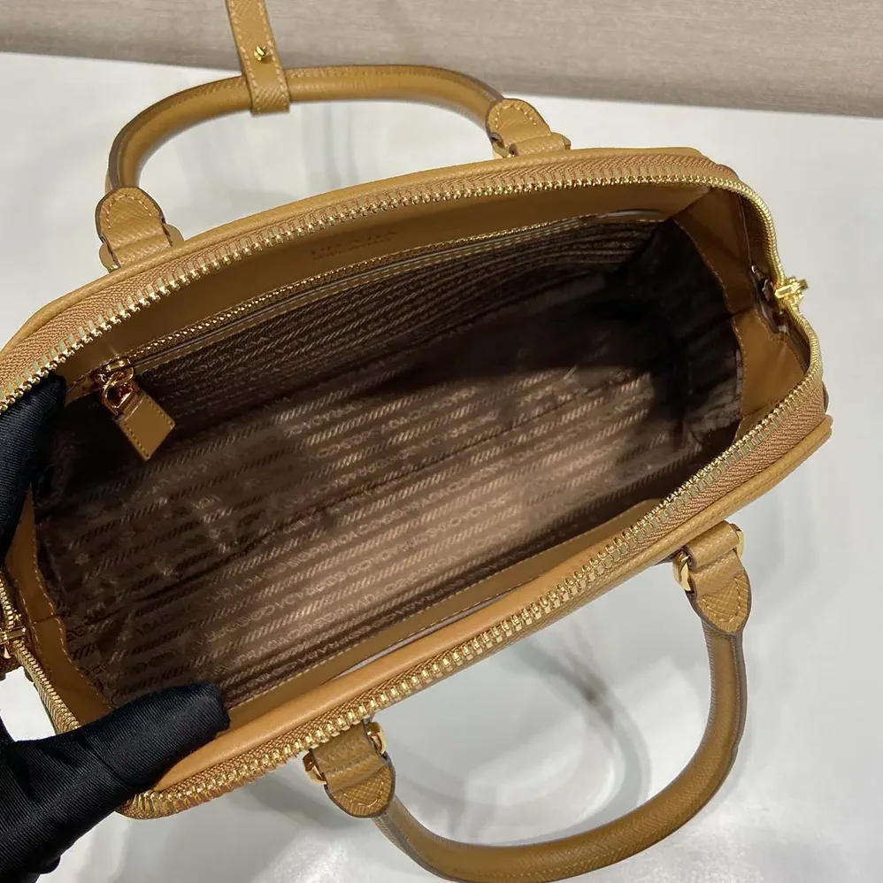 Prada Medium Saffiano Leather Bag for Women in Brown