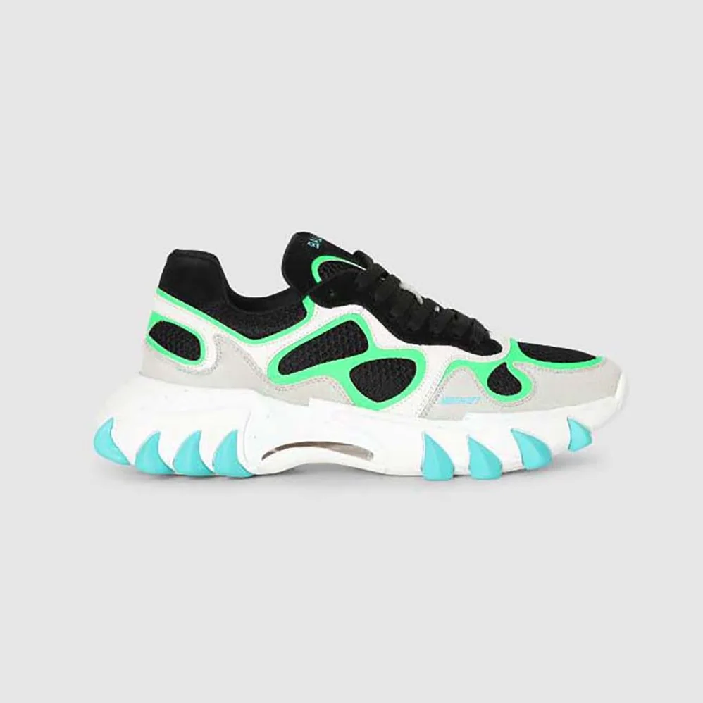 Balmain B-East Trainer in Leather Suede and Mesh for Unisex in Aqua
