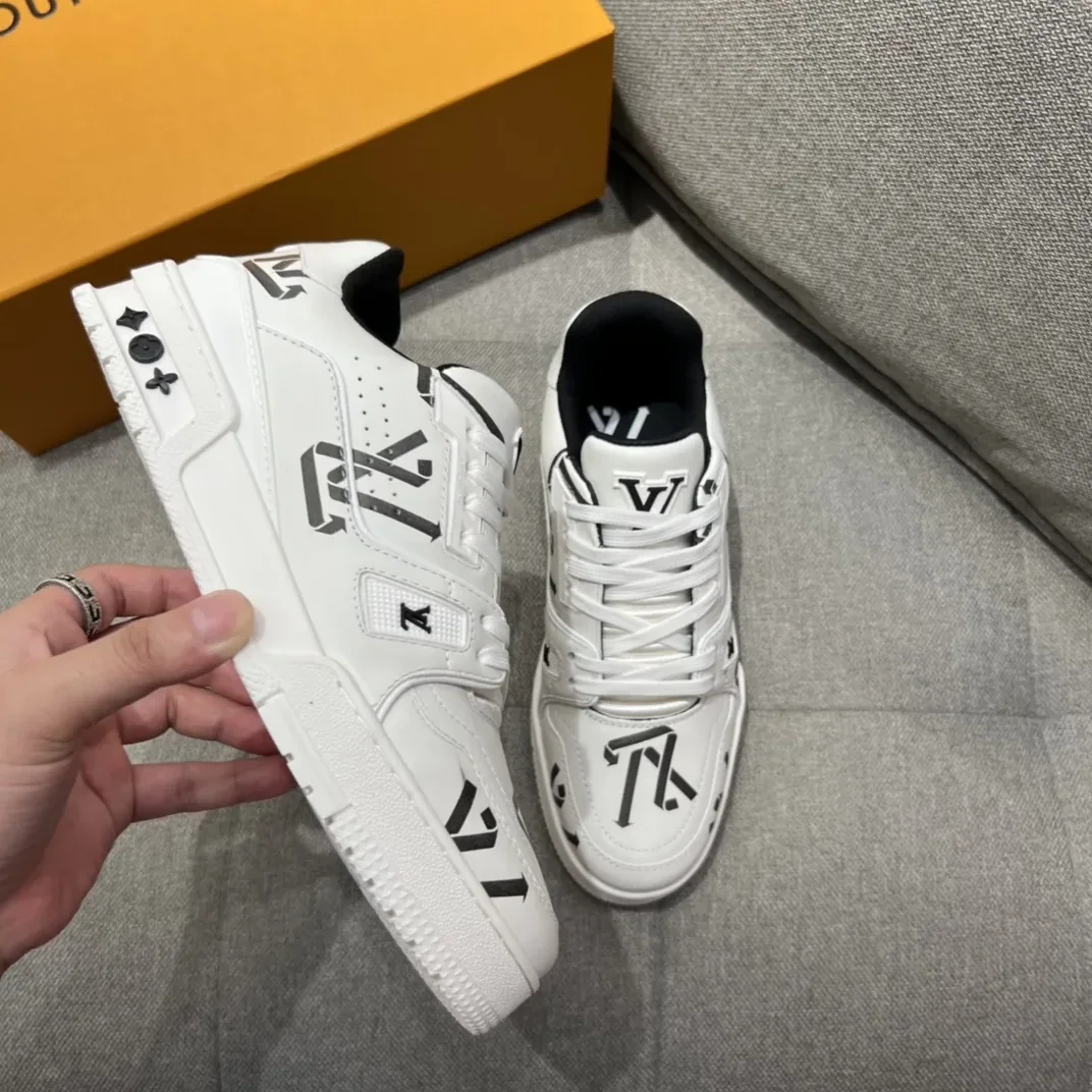 Louis Vuitton LV Trainer Sneaker Black LV 1AAGY7 Louis Vuitton LV Trainer Sneaker Black LV 1AAGY7
