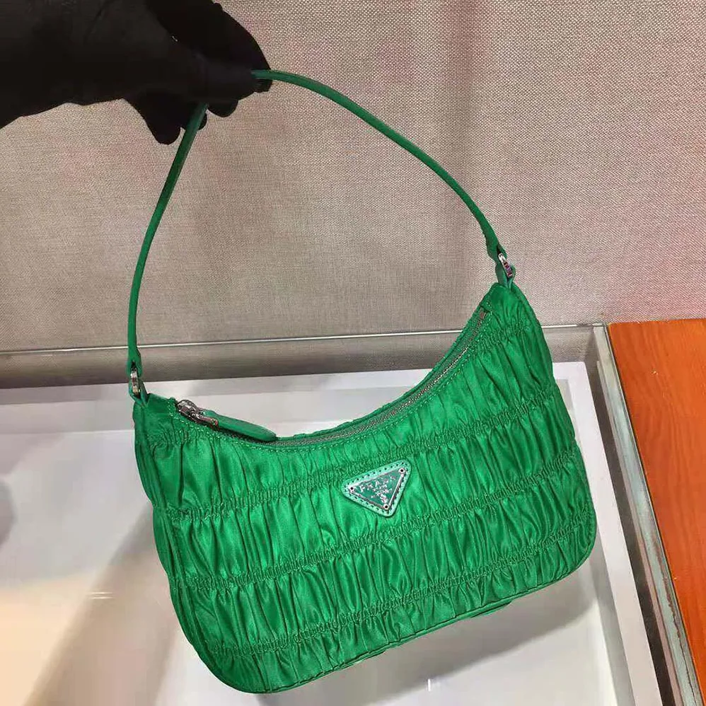 Prada Nylon and Saffiano Leather Mini Bag for Women in Green Prada Nylon and Saffiano Leather Mini Bag for Women in Green