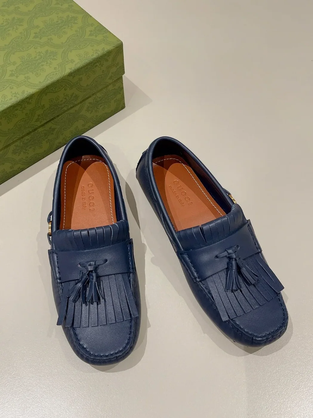 Gucci Loafer With Driver Interlocking G Blue for Men Gucci Loafer With Driver Interlocking G Blue for Men