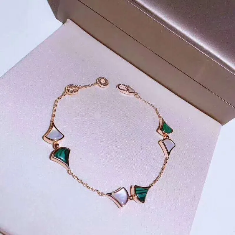Bvlgari Divas' Dream Bracelet 18 KT Rose Gold Malachite for Women