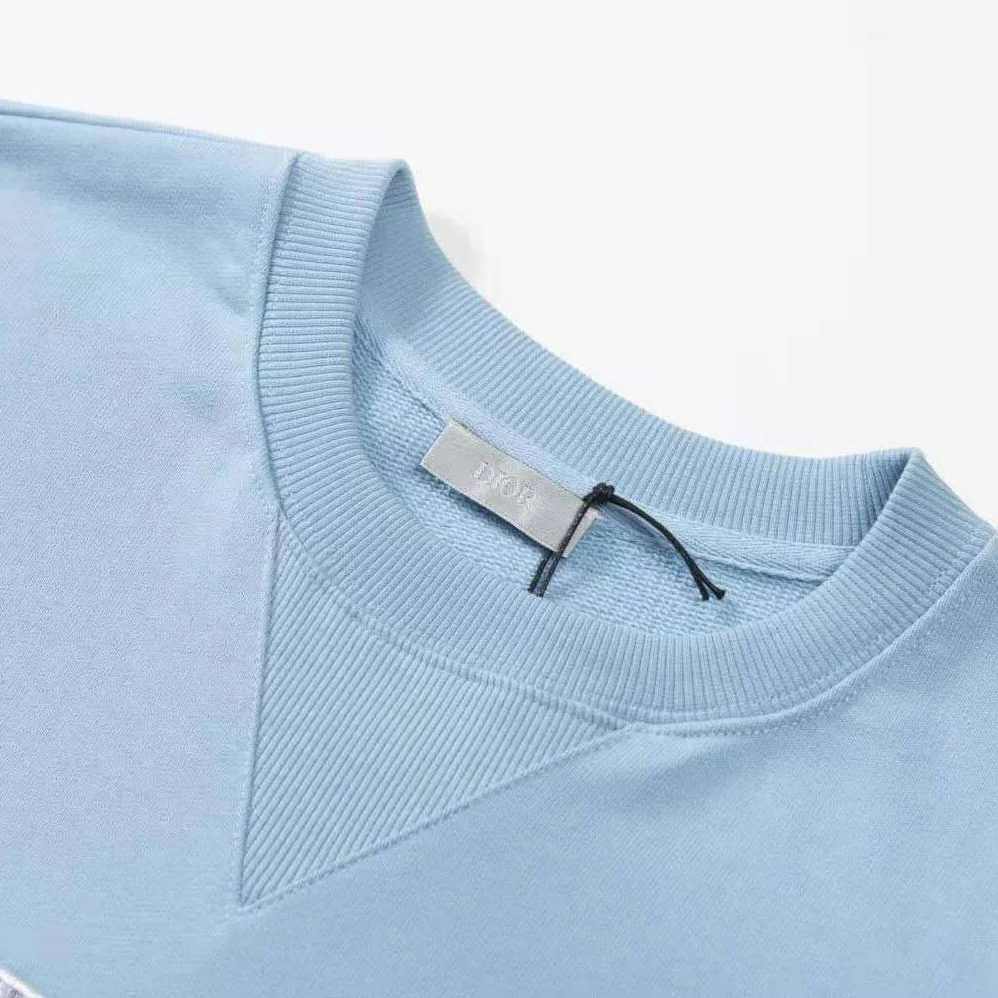 Dior Christian Dior Couture Sweatshirt Blue Cotton Fleece for Men