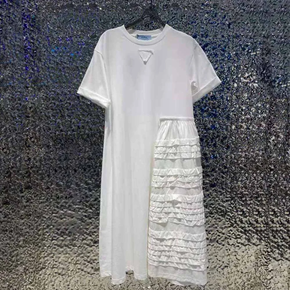 Prada Jersey Dress The Asymmetrical Design for Women in White