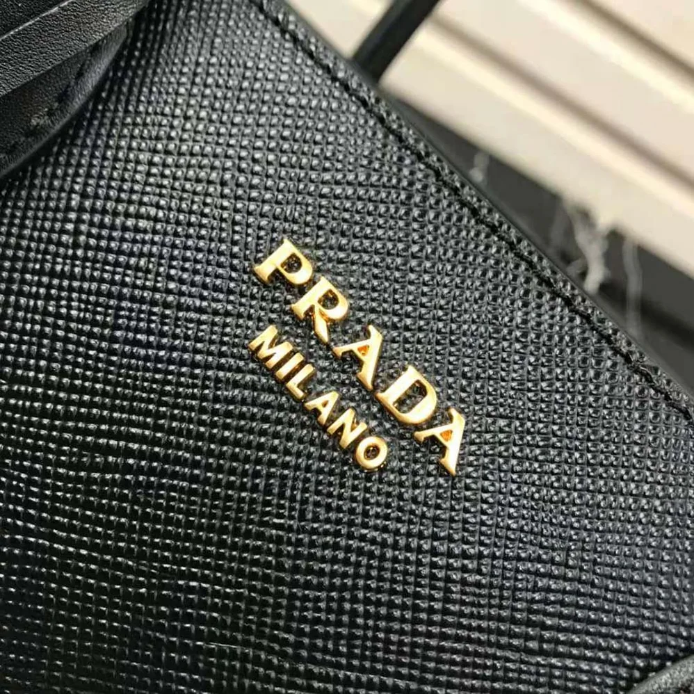 Prada Large Saffiano Leather Handbag for Women in Black Prada Large Saffiano Leather Handbag for Women in Black