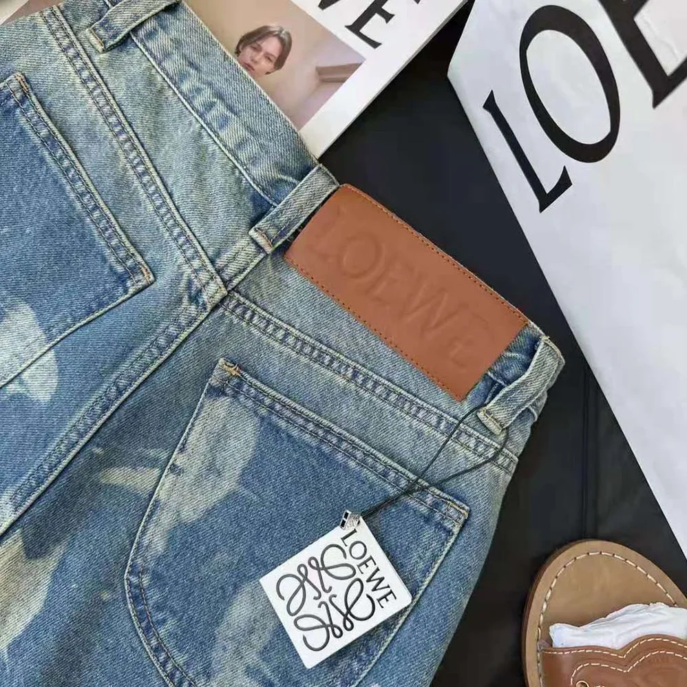 Loewe Fish Shorts in Denim for Women Loewe Fish Shorts in Denim for Women
