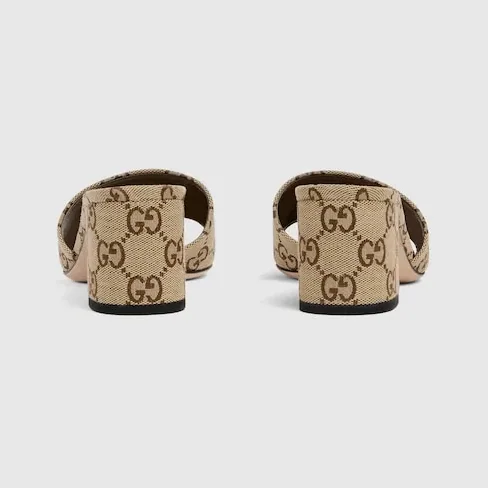 Gucci Horsebit Slide Sandals Camel in Dark Brown