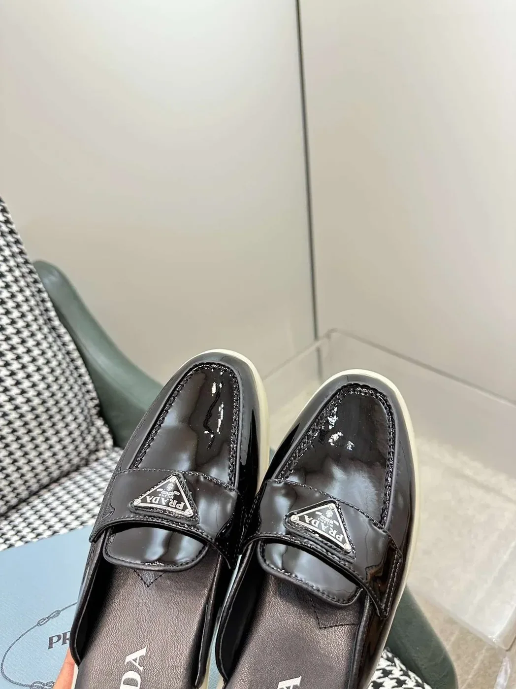 Prada Brushed Sabots Black Prada Brushed Sabots Black