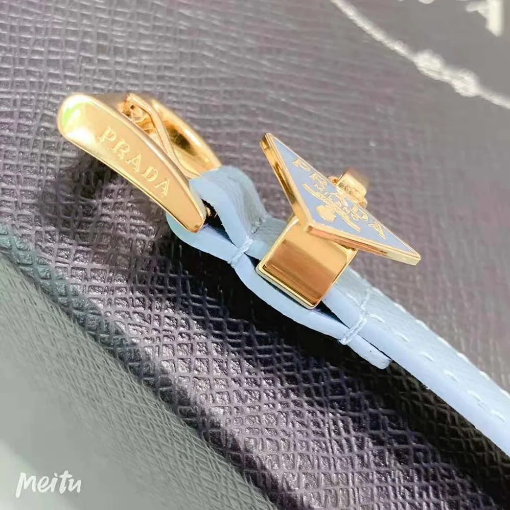 Prada Saffiano Leather Belt for Women in Blue