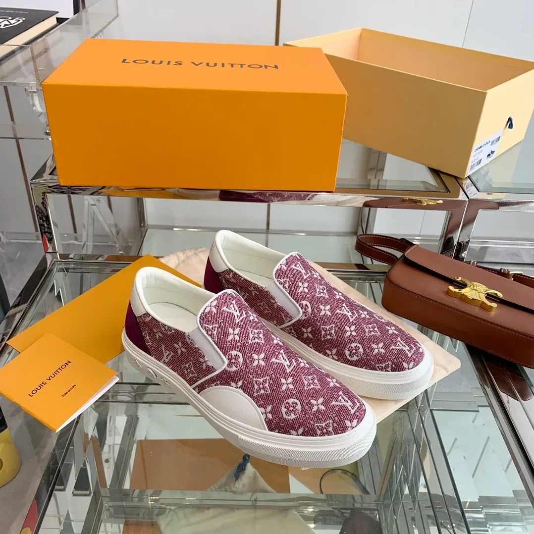 Louis Vuitton Trocadero Slip On Red for Women Louis Vuitton Trocadero Slip On Red for Women