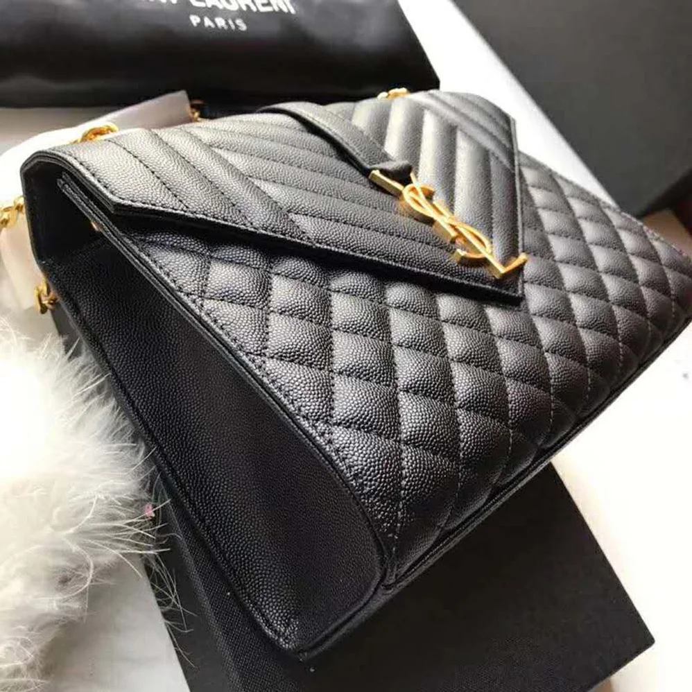 Saint Laurent YSL Envelope Small Grain De Poudre Embossed for Women Saint Laurent YSL Envelope Small Grain De Poudre Embossed for Women
