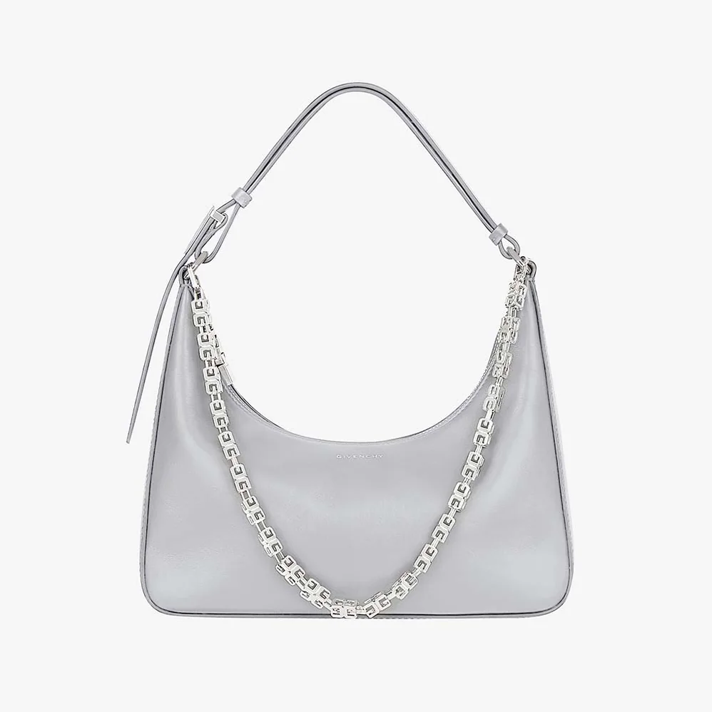 Givenchy Small Moon Cut Out Bag in Leather for Women in Silver