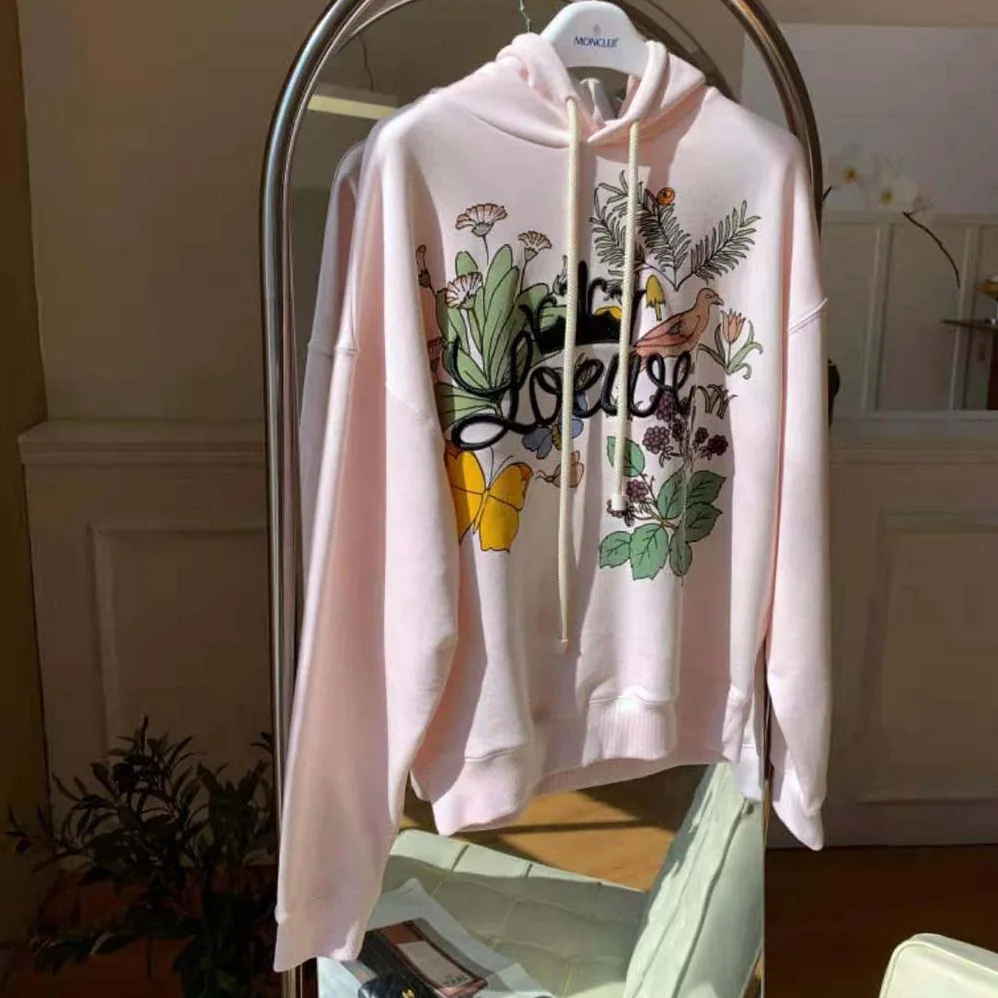 Loewe Herbarium LOEWE Hoodie in Cotton for Women Loewe Herbarium LOEWE Hoodie in Cotton for Women