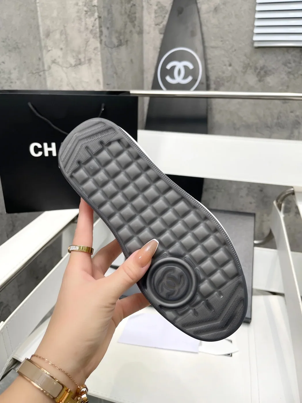 Chanel Sneakers White/Green , Shoes for Women