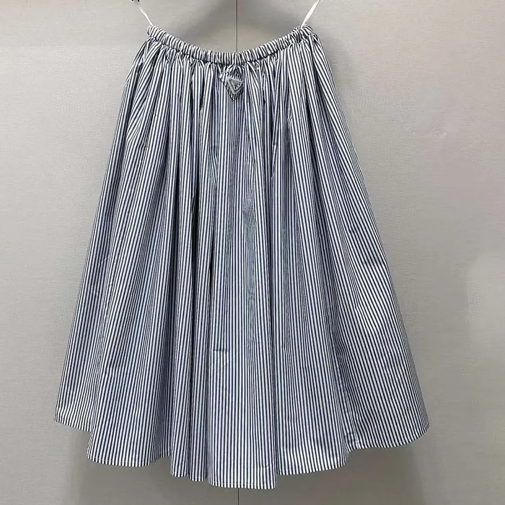 Prada Striped Poplin Skirt for Women