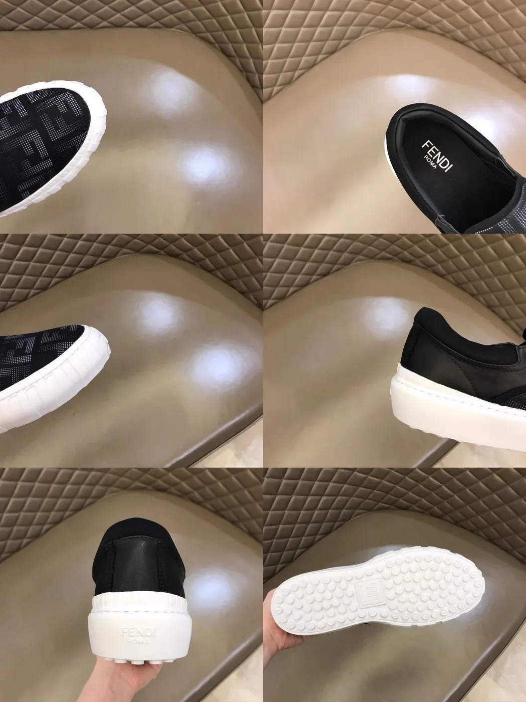 Fendi Force Slip On Sneakers Black 7E1454AD77F13RZ