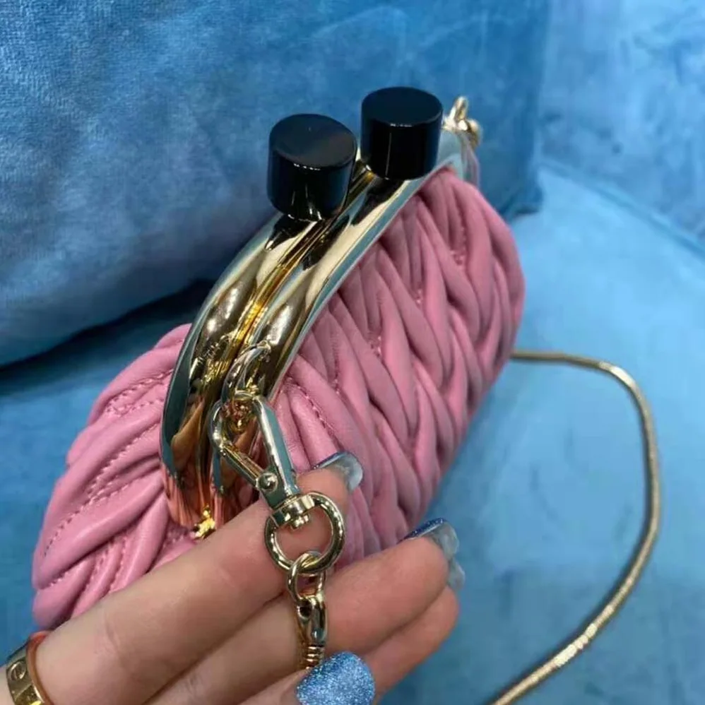 Miu Miu Miu Belle Nappa Leather Mini-Bag for Women in Pink Miu Miu Miu Belle Nappa Leather Mini-Bag for Women in Pink