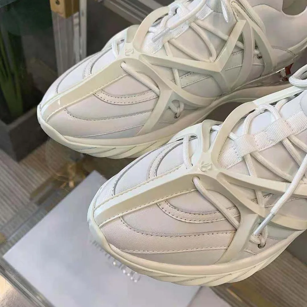 Jimmy Choo Cosmos/F White and Silver Leather and Neoprene Low for Women in Top Trainers Jimmy Choo Cosmos/F White and Silver Leather and Neoprene Low for Women in Top Trainers