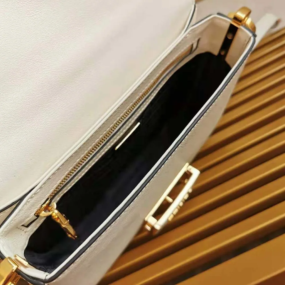 Prada Saffiano Leather Prada Embleme Bag for Women in White