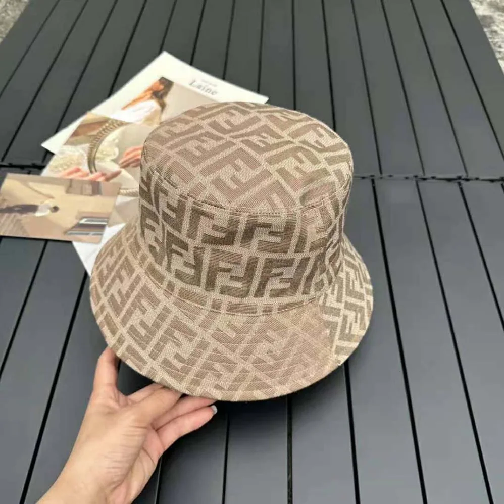 Fendi Brown Fabric Hat for Women