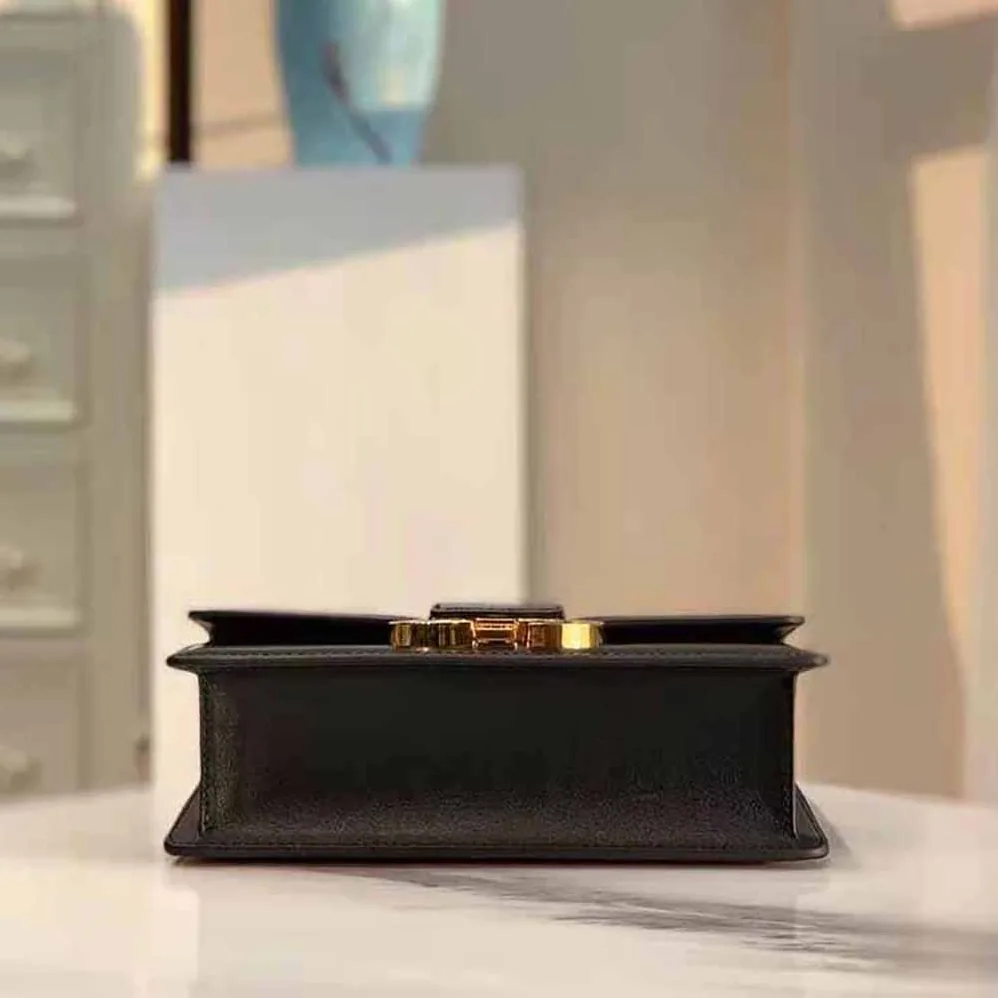 Dior 30 Montaigne Bag Des Vents Box Calfskin for Women in Black