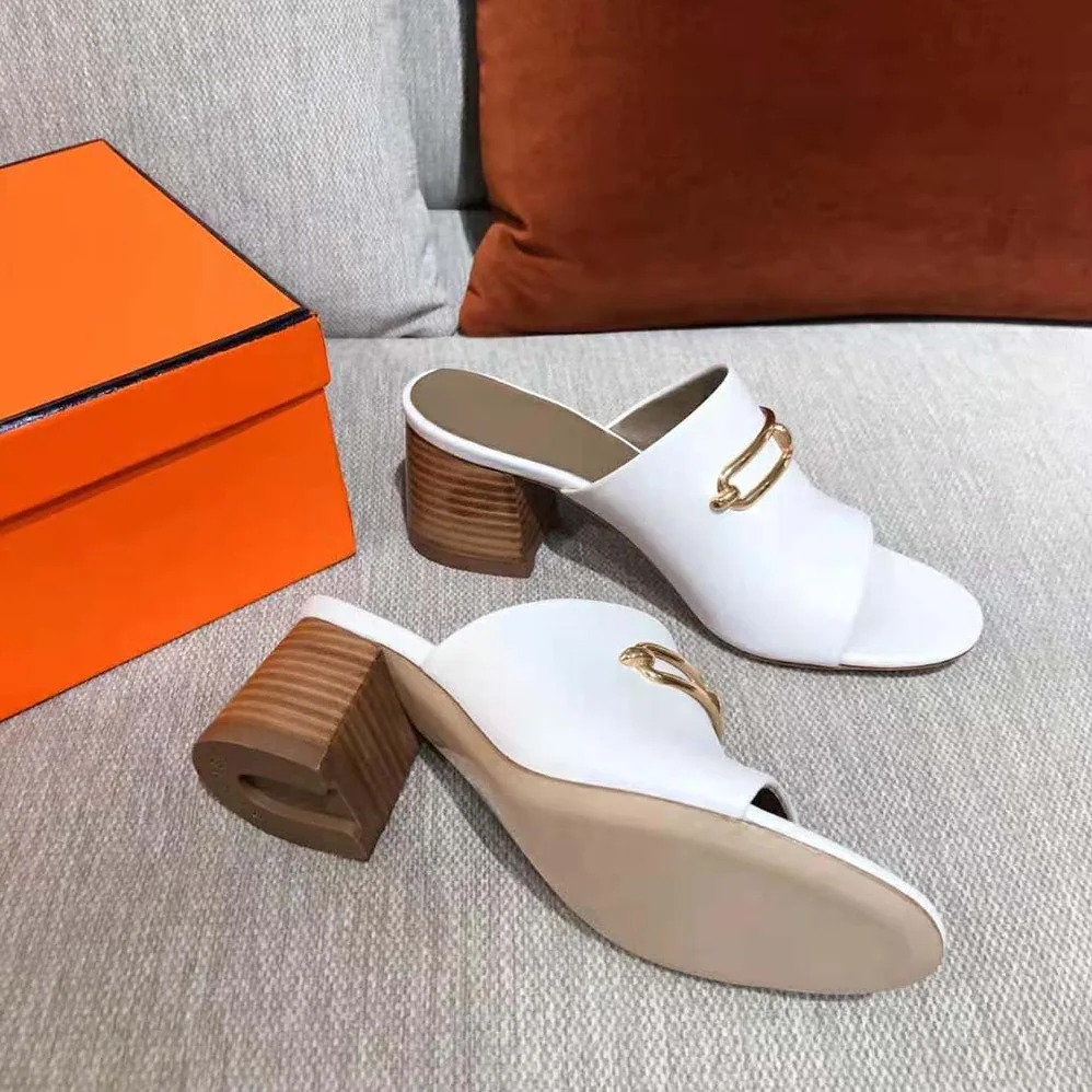 Hermes Camilla Mule High Heel Mule in Calfskin for Women in White