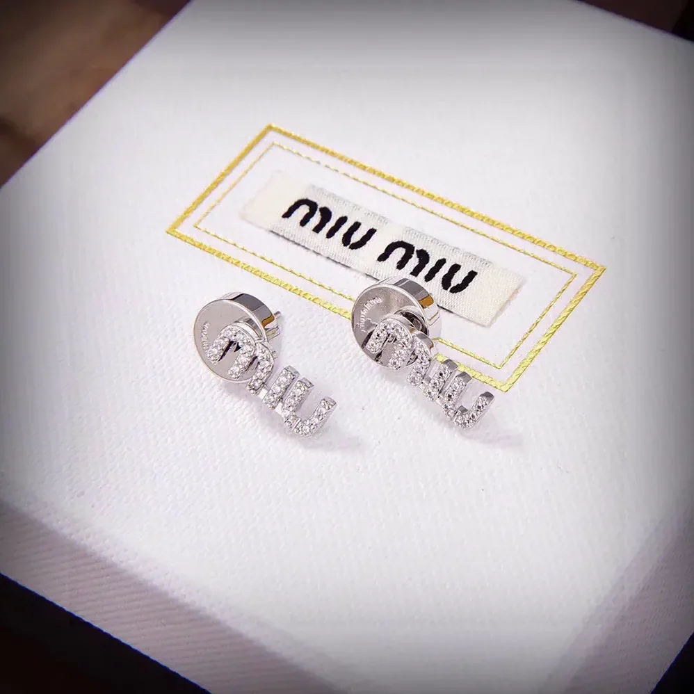 Miu Miu Metal Earrings with Crystals for Women Miu Miu Metal Earrings with Crystals for Women