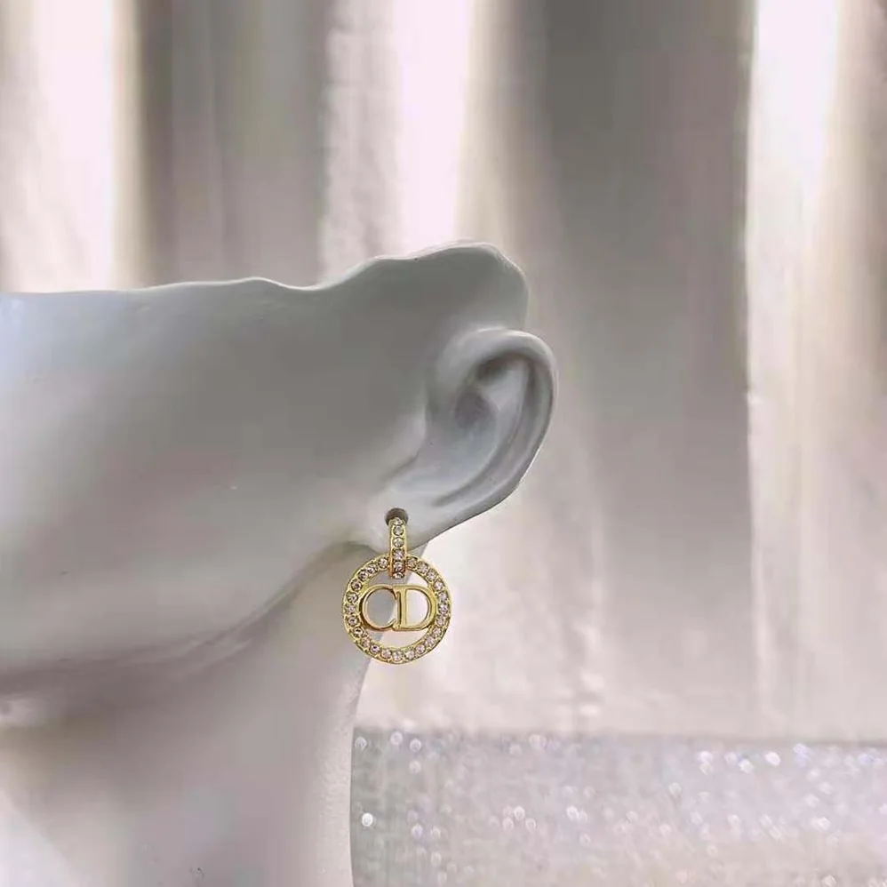 Dior Clair D Lune Earrings Gold-Finish Metal and Silver for Women in Tone Crystals Dior Clair D Lune Earrings Gold-Finish Metal and Silver for Women in Tone Crystals