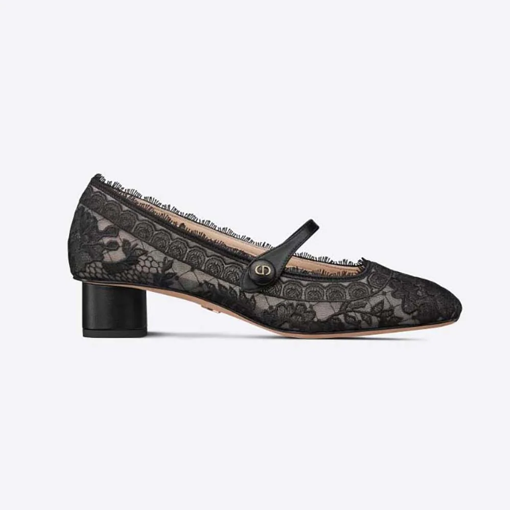 Dior D-Grace Ballet Pump Black Transparent Mesh and Lambskin for Women Dior D-Grace Ballet Pump Black Transparent Mesh and Lambskin for Women