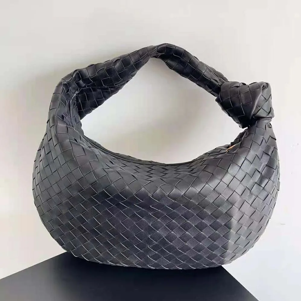 Bottega Veneta Small Jodie Intrecciato Leather Shoulder Bag for Women in Black Bottega Veneta Small Jodie Intrecciato Leather Shoulder Bag for Women in Black